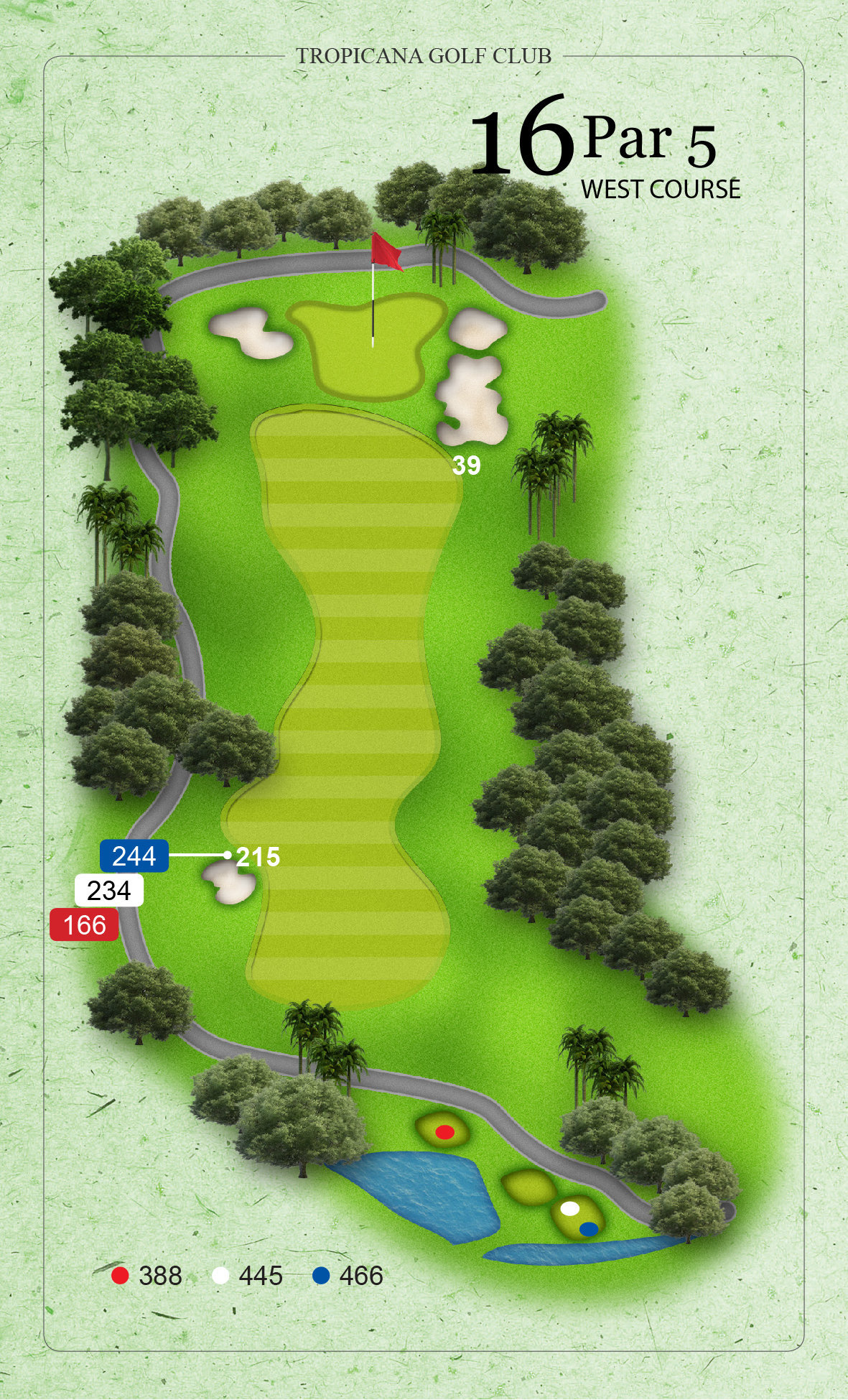 West Course, Hole 7 (Par 5) at Tropicana Golf & Country Club